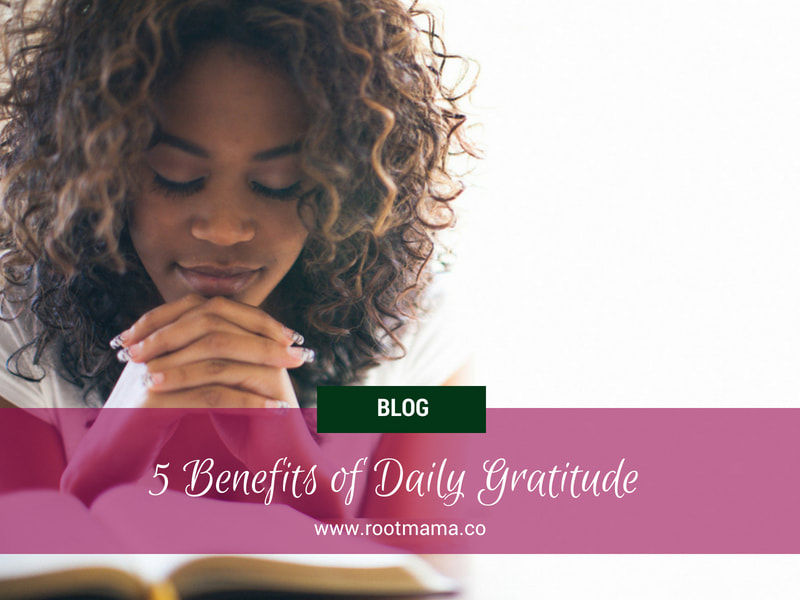 Black woman meditating and praying in gratitude RootMama